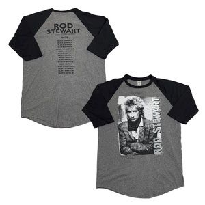 Rod Stewart & Cyndi Lauper 2018 Tour Size XL Gray Tee (Retail $50)